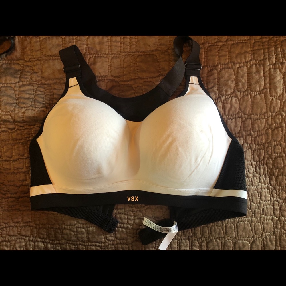 VSX sports bra black and white 38D